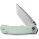CIVIVI Button Lock Brazen Folding Knife, 3.4 in Blade, Carbon Steel, Green, C19059C3