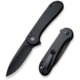 CIVIVI Elementum Folding Knife, 2.96in, D2, Drop Point, G10 Black Handle, Black, C18062P1CP