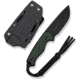 CIVIVI Timberbark Fixed Green Canvas Micarta Handle 3.2inch Black Stonewashed 14c28n Blade C23094-3, With 1pc Black Lanyard, Black Kydex Sheath &amp; T-clip - C23094-3