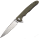 CJRB Briar Linerlock Green Folding Knife, 3.75 stonewash finish D2 tool steel blade, Green textured G10 handle, J1902-GNF