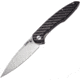 CJRB Centros Linerlock CF Folding Knife, 3.75 stonewash finish D2 tool steel blade, Carbon fiber handle, J1905-CF
