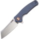 CJRB Crag Linerlock Gray Folding Knife, 3.75" stonewash finish D2 tool steel blade, Gray textured G10 handle, J1904-GYF