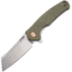 CJRB Crag Linerlock Green Folding Knife, 3.75 stonewash finish D2 tool steel blade, Green textured G10 handle, J1904-GNF