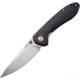 CJRB Feldspar Linerlock Black Folding Knife, 3.5 stonewash finish D2 tool steel blade, Black G10 handle, J1912-BKC