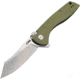 CJRB Kicker Recoil Lock Green Folding Knife, 3.5 stonewash finish D2 tool steel blade, Green G10 handle, J1915-GN