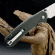 CJRB Large Pyrite OD Folding Knife, 5in Closed, 3.75in Stonewash AR-RPM9 Stainless Drop Point Blade, OD Green G10 Handle, Nylon Case, J1925L-ODG