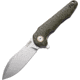 CJRB Mangrove Linerlock Green Folding Knife, 3.5 stonewash finish D2 tool steel blade, Green sculpted G10 handle, J1910-GNC