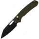 CJRB Pyrite PVD Green G10 Folding Knife, 4.25in Closed, 3.13in Black PVD AR-RPM9 Stainless Wharncliffe Blade, Green G10 Handle, Nylon Case, J1925A-BGN