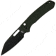 CJRB Pyrite PVD Green Micarta Folding Knife, 4.25in Closed, 3.13in Black PVD AR-RPM9 Wharncliffe Blade, Green Canvas Micarta Handle, Nylon Case, J1925A-BMGN