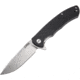CJRB Taiga Linerlock Black D2 Folding Knife, 3.75 stonewash finish D2 tool steel blade, Black textured G10 handle, J1903-BKF