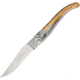 Claude Dozorme Laguiole Framelock Olive Wood Folding Knife, 3.5in Satin X50Crmov15 SS Clip Point Blade, Olive Wood Handle, Thumb Stud,, 1.60.142.89