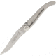 Claude Dozorme Laguiole Linerlock Folding Knife,3.5in,Stainless Steel,Standard Edge,Stainless Handle CLD16021091