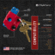Clip &amp; Carry Kydex Keychain Sheath for the Gerber Dime &amp; Leatherman Squirt, Carbon Fiber Red, GDIME-CF-RED