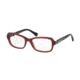 Coach HC6075QF Single Vision Prescription Eyeglasses 5321-52 - Milky Black Cherry/Black Frame