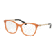 Coach HC6113F Single Vision Prescription Eyeglasses 5502-53 - Amber Frame, Demo Lenses