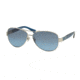 Coach L103 CHRISTINA HC7047 Single Vision Prescription Sunglasses HC7047-907817-59 - Lens Diameter 59 mm, Frame Color Silver / Blue