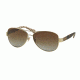 Coach L103 CHRISTINA HC7047 Single Vision Prescription Sunglasses HC7047-9202T5-59 - Lens Diameter 59 mm, Frame Color Gold/Dark Tortoise Sand Sig C