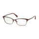 Coach TERRI HC5041 Single Vision Prescription Eyeglasses 9141-51 - Satin Burgundy/Satin Dark Silver Frame