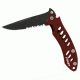 Coast Compact Tacitcal, Red Handle &amp; Blade, ComboEdge CT-C20146PL