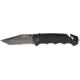 Coast Rescue Team Operator I Folding Knife, 3.375in, Serrated Tanto, Textured Black Aluminum Fingergrooved Handle CTT19307