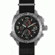 Cobra 47.5mm Silver Titanium Case, Black Dial, Black Nylon Strap Band