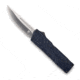 CobraTec Knives Lightweight OTF Knife, 3.25in, D2 Steel, Drop Non-Serrated, NYPD Blue Handle, NYCTLWDNS