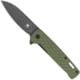 CobraTec Knives Gator Assisted Opening Folding Knife, 3.37 in, D2 Steel, Drop Point Blade, OD Green Handle, CTGRNGATOR, 1410116