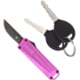 CobraTec Knives 929TB California OTF Automatic Folding Knife, 1.75in, D2 Stonewash Steel Blade, Non-Serrated Tanto Blade, 6061-T6 Aluminum, Purple Handle, CALI929TBPURTNS