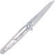 CobraTec Knives Ghost Frame Lock Damascus Wharncliffe Folding Knife, 3.875 in Blade, Damascus, CTGSTDAMWNS