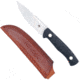 CobraTec Knives Koonsman Fixed Blade Knife, 4 in Blade, D2, Black, CTKMNBLK