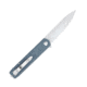 CobraTec Knives Large Kuzio Automatic Folding Knife, 3.75in, D2 Lightly Stonewashed, Drop Not Serrated Blade, Grey Handle, CTKUZIOGRYDNS