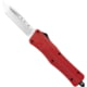 CobraTec Knives CTK-1 Medium OTF Knifes, 3in, D2 Steel, Tanto Plain Blade, Red Aluminum Handle, MRCTK1MTNS