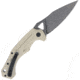 CobraTec Knives Ryker Automatic Folding Knives, 3.75in, D2 Stonewashed, Drop Point Blade, Tan Handle, TANAFRYK