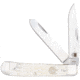 Cobratec Knives Cobratec Trapper Two Blade G-10 White Bone Ss Slip Joint