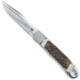 CobraTec Knives Trapper Hidden Release Automatic Folding Knife, 3.12 in, Satin D2 Steel, Drop Point Plain Blade, Stag, Stag Handle, CTTHRSTG