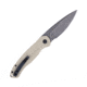 CobraTec Knives Diablo Side Button Auto Folding Knive, 3.5in, D2 Stonewash Steel, Drop Blade, Tan, TANDIABLOAUTO