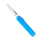 CobraTec Knives Large Enforcer OTF Automatic Folding Knife, 3.25in, M390 Steel, Drop Non-Serrated, Blue Handle, CTEBLUM390DNS