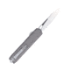 CobraTec Knives Large Enforcer OTF Automatic Folding Knife, 3.25in, M390 Steel, Steel, Drop Non-Serrated, Grey Handle, CTEGRYM390DNS