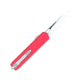CobraTec Knives Large Enforcer OTF Automatic Folding Knife, 3.25in, M390 Steel, Drop Non-Serrated, Red Handle, CTERDM390DNS