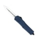 CobraTec Knives FS-3 Large OTF Automatic Folding Knife, 3.5in, D2 Steel, Dagger Non-Serrated Blade, Nypd Blue Handle, LNYFS-3DAGNS