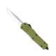 CobraTec Knives FS-3 Large OTF Automatic Folding Knife, 3.5in, D2 Steel, Drop Non-Serrated Blade, Od Green Handle, LODFS-3DNS