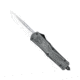 CobraTec Knives FS-3 Large OTF Automatic Folding Knife, 3.5in, D2 Steel, Drop Non-Serrated Blade, Stonewash Handle, LSWFS-3DNS