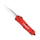 CobraTec Knives Trump 2024 Medium OTF Fixed Blade Knife, 3 in Blade, D2 Steel, Plain, Red, MTRP24REDDNS