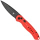 CobraTec Knives Diablo Automatic Folding Knife, 3.5in, D2 Steel, Black Stonewasheded, Drop Point Blade, G-10, Red Handle, CTVORPALODG