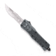 CobraTec Knives CTK-1 Small OTF Automatic Folding Knife, 2.75in, D2 Steel, Drop Serrated Blade, Carbon Fiber Handle, SCFCTK-1SDS