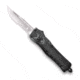 CobraTec Knives CTK-1 Small OTF Automatic Folding Knife, 2.75in, D2 Steel, Drop Serrated Blade, Stonewash, SSWCTK-1SDS
