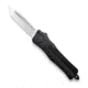 CobraTec Knives CTK-1 Small OTF Automatic Folding Knife, 2.75in, D2 Steel, Tanto Non-Serrated Blade, Black, SBCTK-1STNS