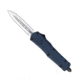 CobraTec Knives FS-3 Small OTF Automatic Folding Knife, 2.75in, D2 Steel, Dagger Non-Serrated Blade, Nypd Blue Handle, SNYFS-3DAGNS