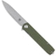 CobraTec Knives Medium Cayden Assisted Opening Folding Knife, 3.25 in, D2 Steel, Drop Point Blade, G-10, OD Green Handle, MCTCYDENODGDNS