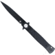 CobraTec Knives Stiletto Button Lock Assisted Opening Folding Knife, 4 in, VG10 Steel, Spear Point Blade, G-10, Black Handle, CTSTLBLG1OBLKBLK
